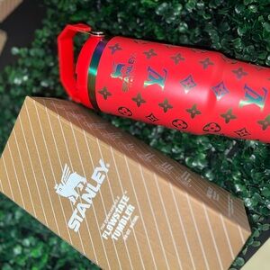 Stanley Red and Blue Patterned Tumbler 30oz